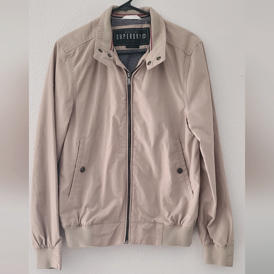 Superdry Merchant Line Tan Jacket Size Medium